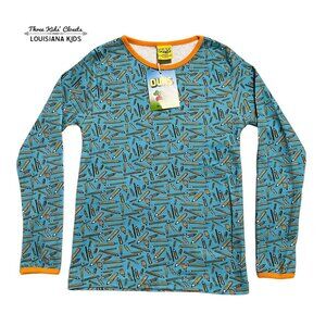 NEW DUNS Sz 128 (8Y) Organic Blue & Orange Pencil Top